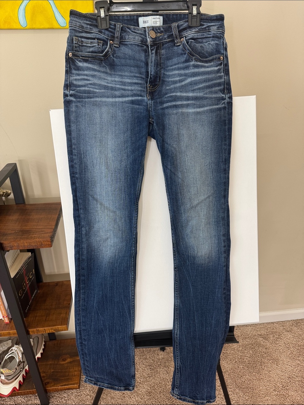 BKE Women’s Blue Slim Straight Leg Jeans - Faded Wash Size 26
